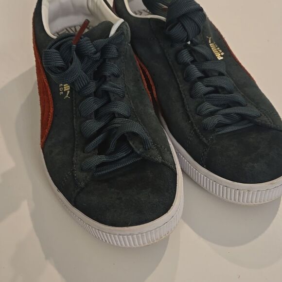 Puma Men's Suede Sneakers - Green and Red - Picture 10 of 10